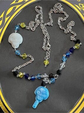 Twisted Wonderland Idia Shroud Inspired Groovy Candy long Necklace